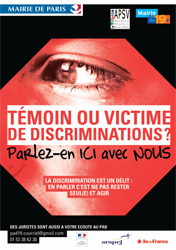 Affiche 'Témoin ou victime de discriminations ?'